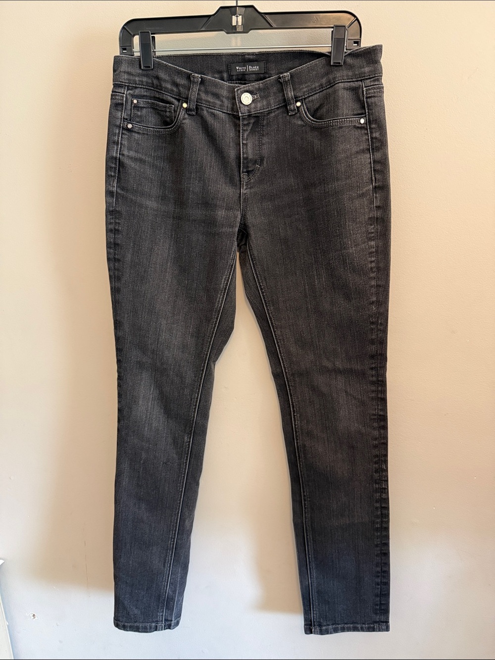 White House Black Market Charcoal Black Skinny Jeans - Size 4R